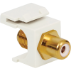 RCA to F-Type Modular Jack with White Insert and Gold Plated Connector in HD Style