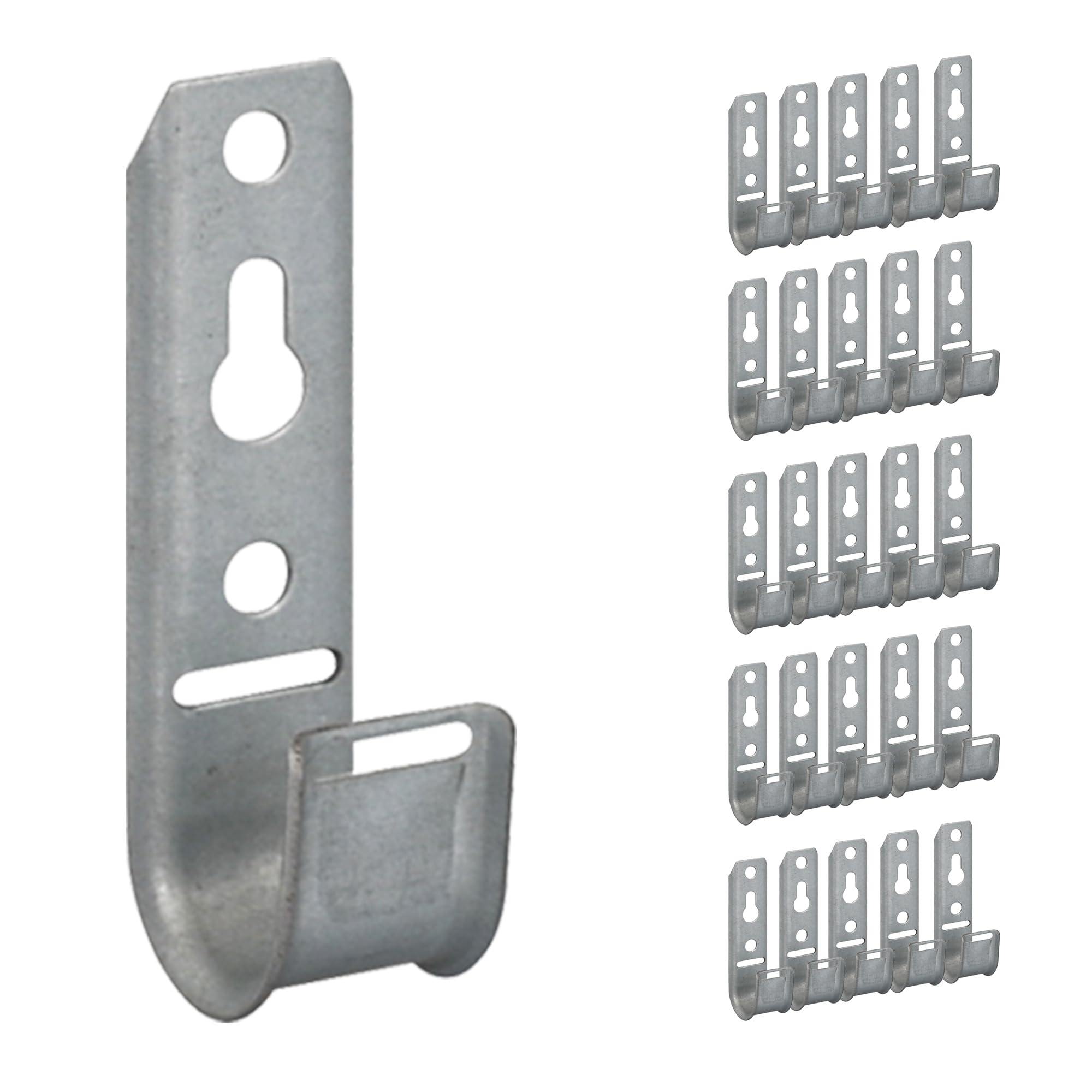 ICC Wall Mount J Hook 3/4” Without Retainer Clip - Galvanized Steel Cable Management Hooks for Structured Cabling - Rust-Resistant, ETL Listed, UL, EIA and TIA Compliant - 3/4 Inch 25-Pack