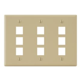Classic Faceplate 9-Ports Triple Gang IC107FT9IV