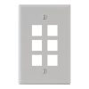 Classic Oversized Faceplate 6 Port IC107LF6WH