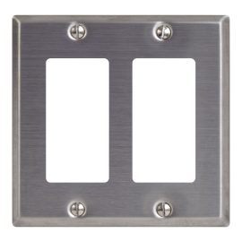 Decorex Stainless Steel Faceplate 2 Insert IC107DFDSS