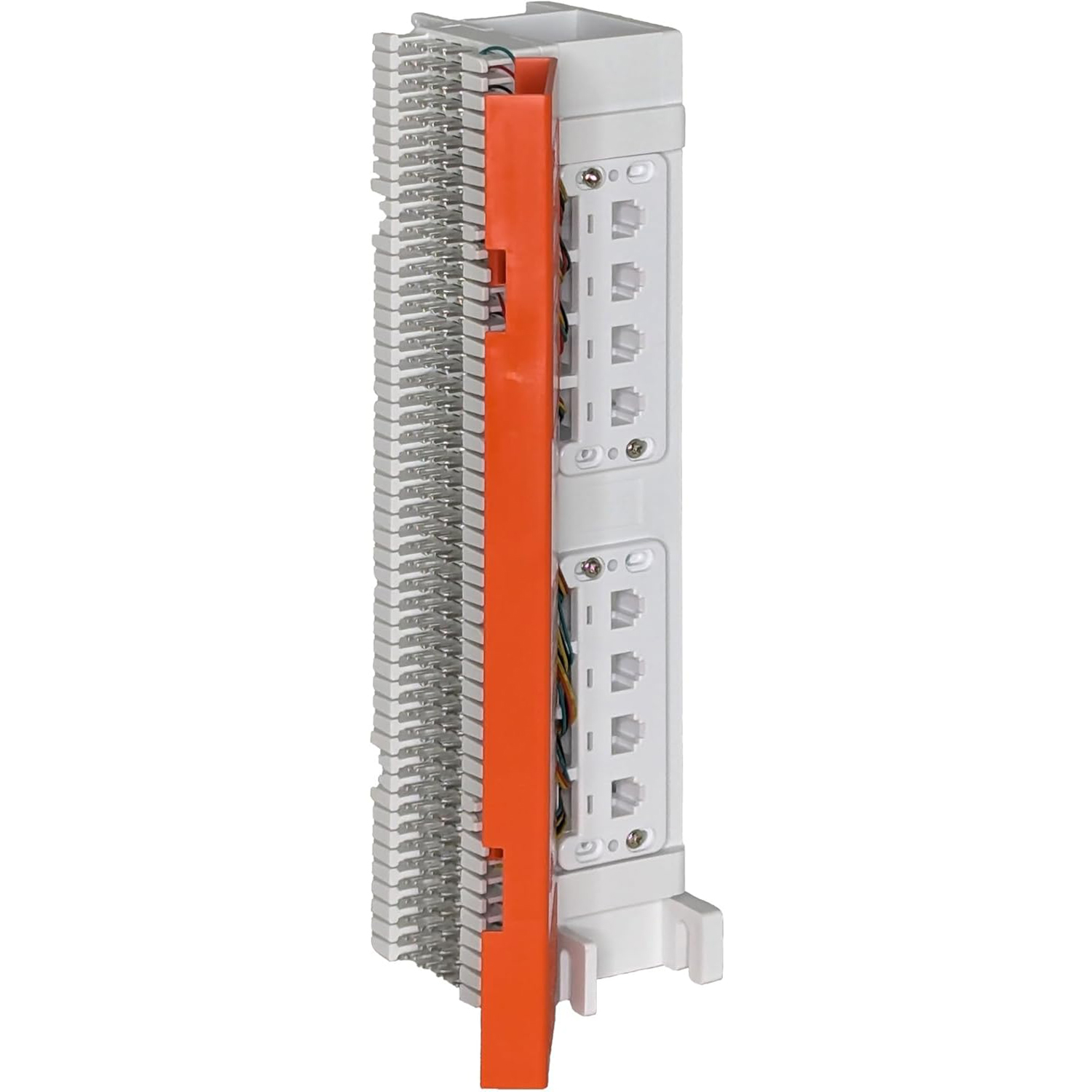 ICC 66 Block Prewired with 89D Mounting Bracket & Cover, Punch Down Block for Telephone System, 12 Port 6P4C RJ11