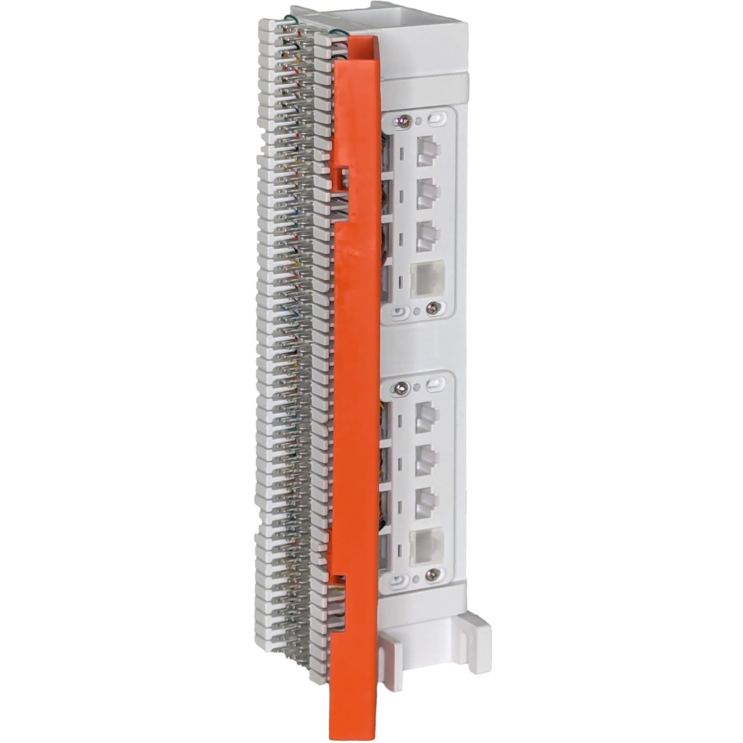 ICC 66 Block Prewired with 89D Mounting Bracket & Cover, Punch Down Block for Telephone System, 12 Port 8P8C RJ45
