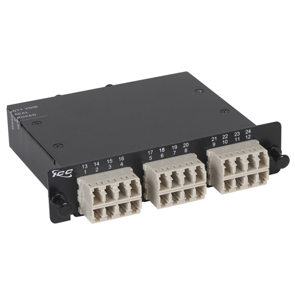 icfc24mld6-lc-mpo-fiber-optic-lgx-cassette-beige-multimode-adapters-24-om1-fibers
