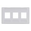 Modular Furniture Faceplate 3 Port IC107FM3WH