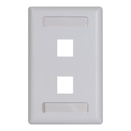 Station ID Faceplate 2 Ports Single Gang IC107S02WH