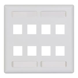 Station ID Faceplate 8 Ports Double Gang IC107SD8WH