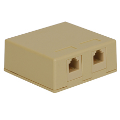 Surface Mount Box with 2 Voice in 6P6C for EZ