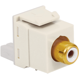 RCA to IDC Keystone Jack with Gold Plated Connector and White Insert for HD Style