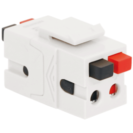 Audio Speaker Connector with Patented Front and Rear Push Buttons for HD Style