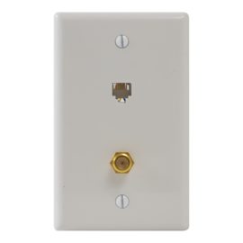 Faceplate 6P6C Screw Terminals F-Type IC630E6GWH