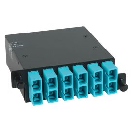 icfc12mchg-sc-mpo-fiber-optic-hd-cassette-aqua-multimode-adapters-12-10g-om3-fibers-1000