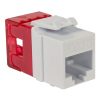 ICC CAT6 Keystone Jack with Slim Profile 180 Degree Punch Down, RJ45 UL Listed PoE++ TAA Compliant for Wall Plate or Patch Panel, Works with JackEasy Termination Tool
