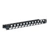 CAT6A UTP Blank Patch Panel with 24 Ports and Staggered and Rear Cable Management Bar in 1 RMS IC107PPU6A