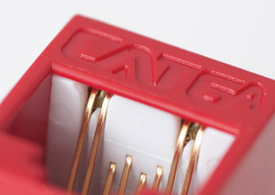 CAT 6A connector high-retention contacts
