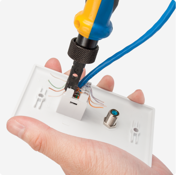 Integrated Wall Plate being terminated