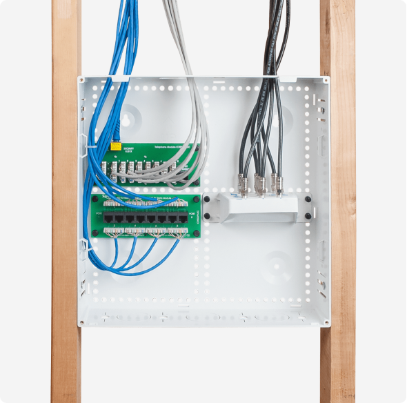 14" Plastic Wiring Enclosure for Single Family and Tract Homes with Wireless Networks